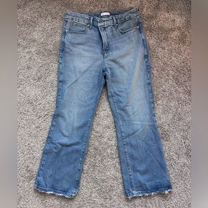 Good American Light Blue Kick Flare Jeans
